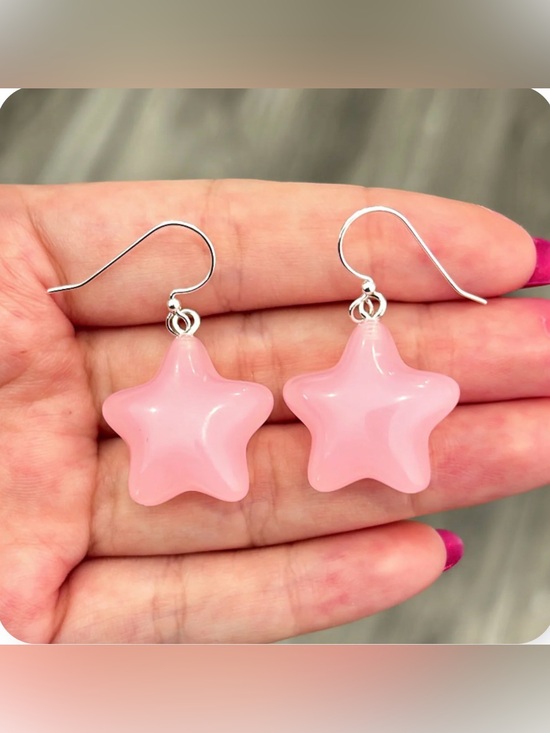 KIKAY Jewelry - Pink Chunky Stars (Glow In The Dark)